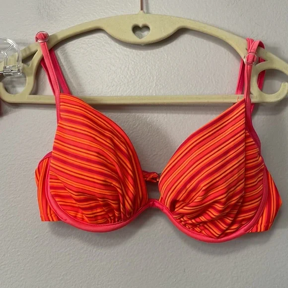 California Waves Pink and Orange bikini. Size small - Picture 2 of 6